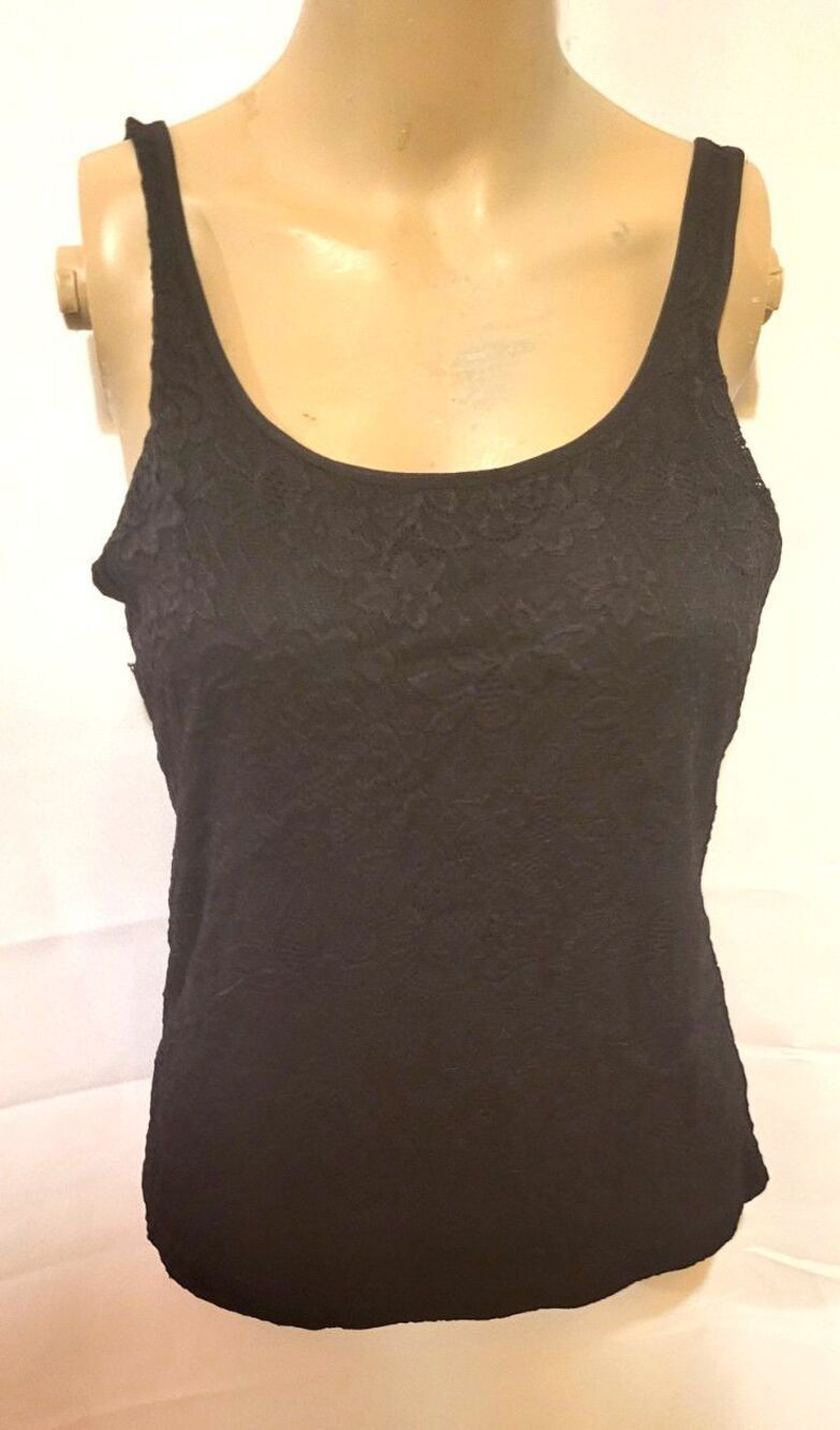 New With Tags Chico's Black Swimsuit Tank Top Sz S $48